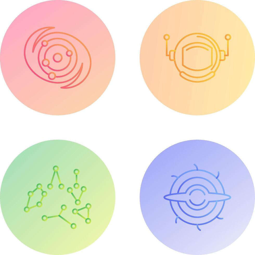 galaxy and astronaut Icon vector