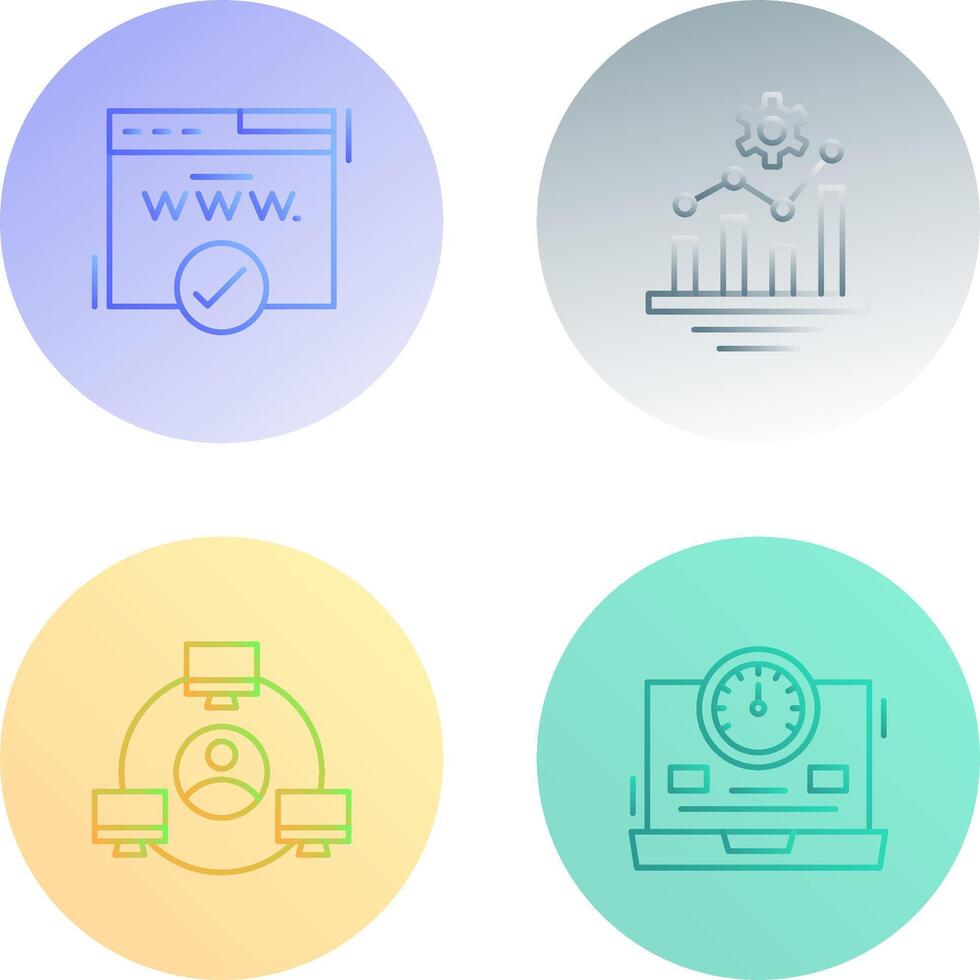 Domain and Bar Icon vector