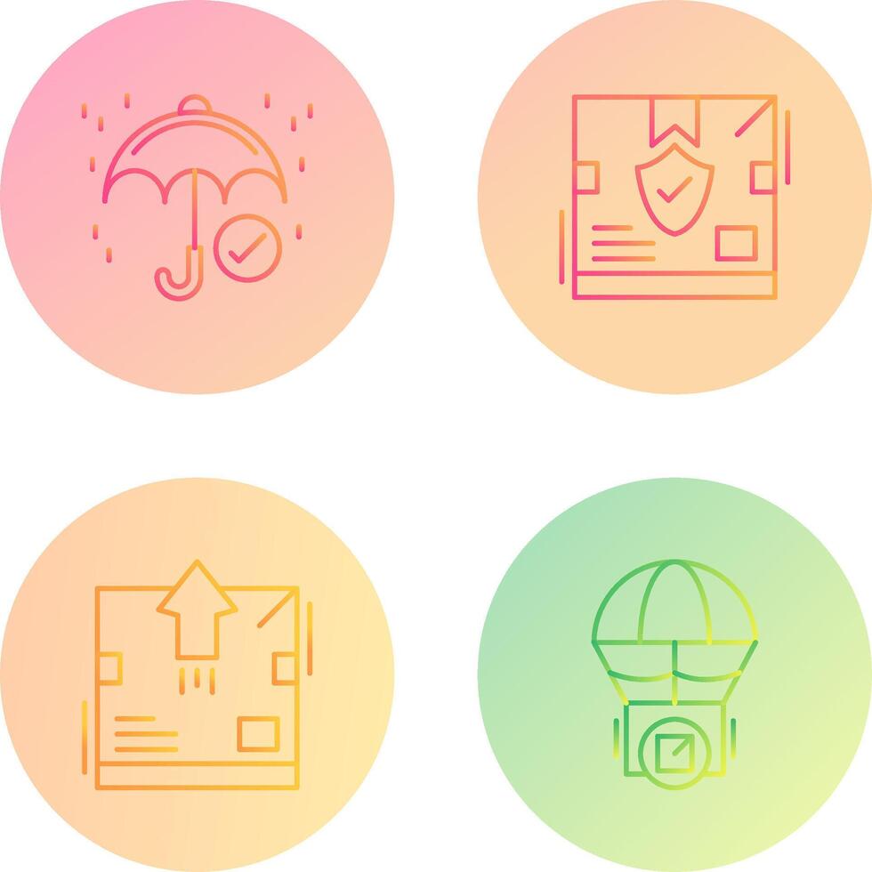 keep dry and delivery box Icon vector