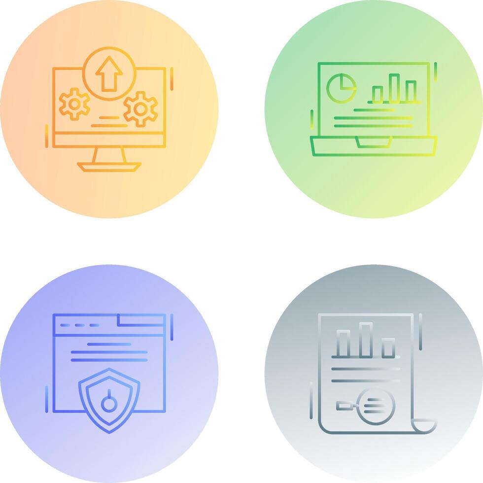 Upload and Dashboard Icon vector