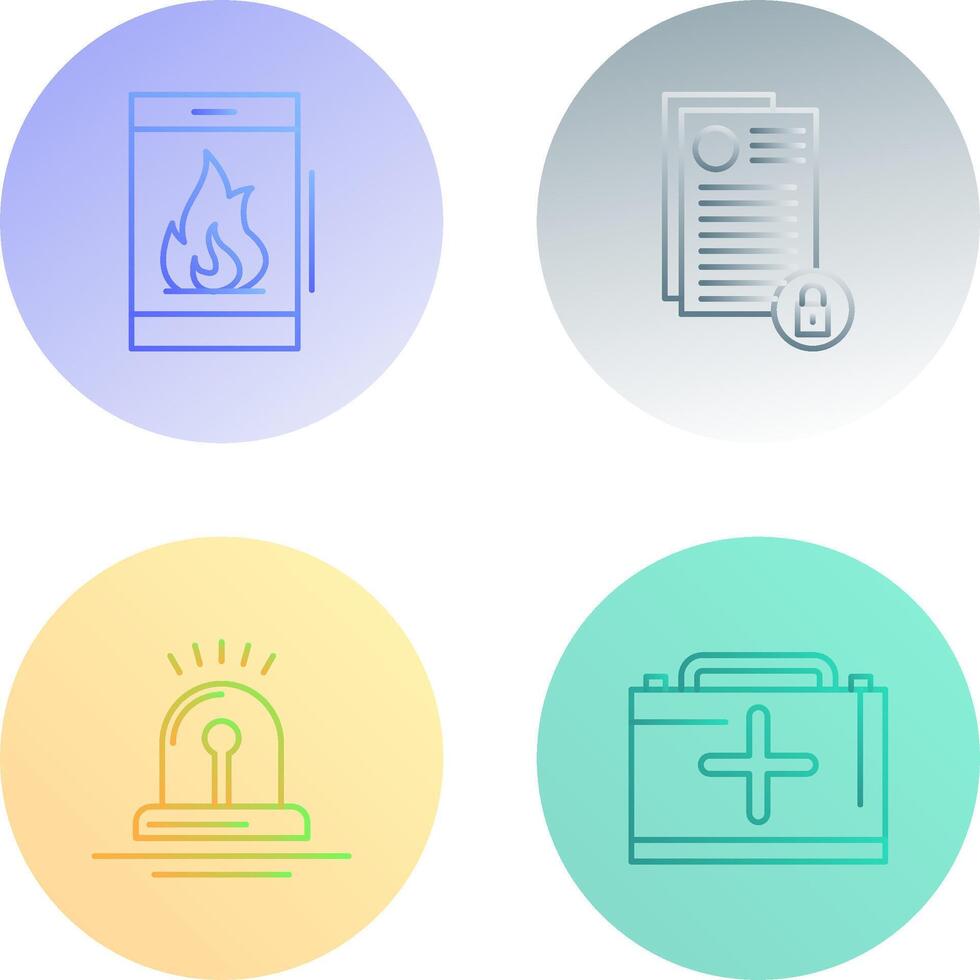 Fire and Privacy Icon vector