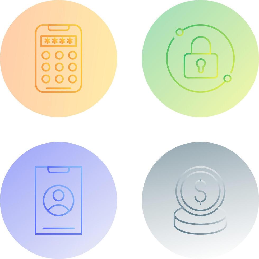 Pin Code and Pad Lock Icon vector