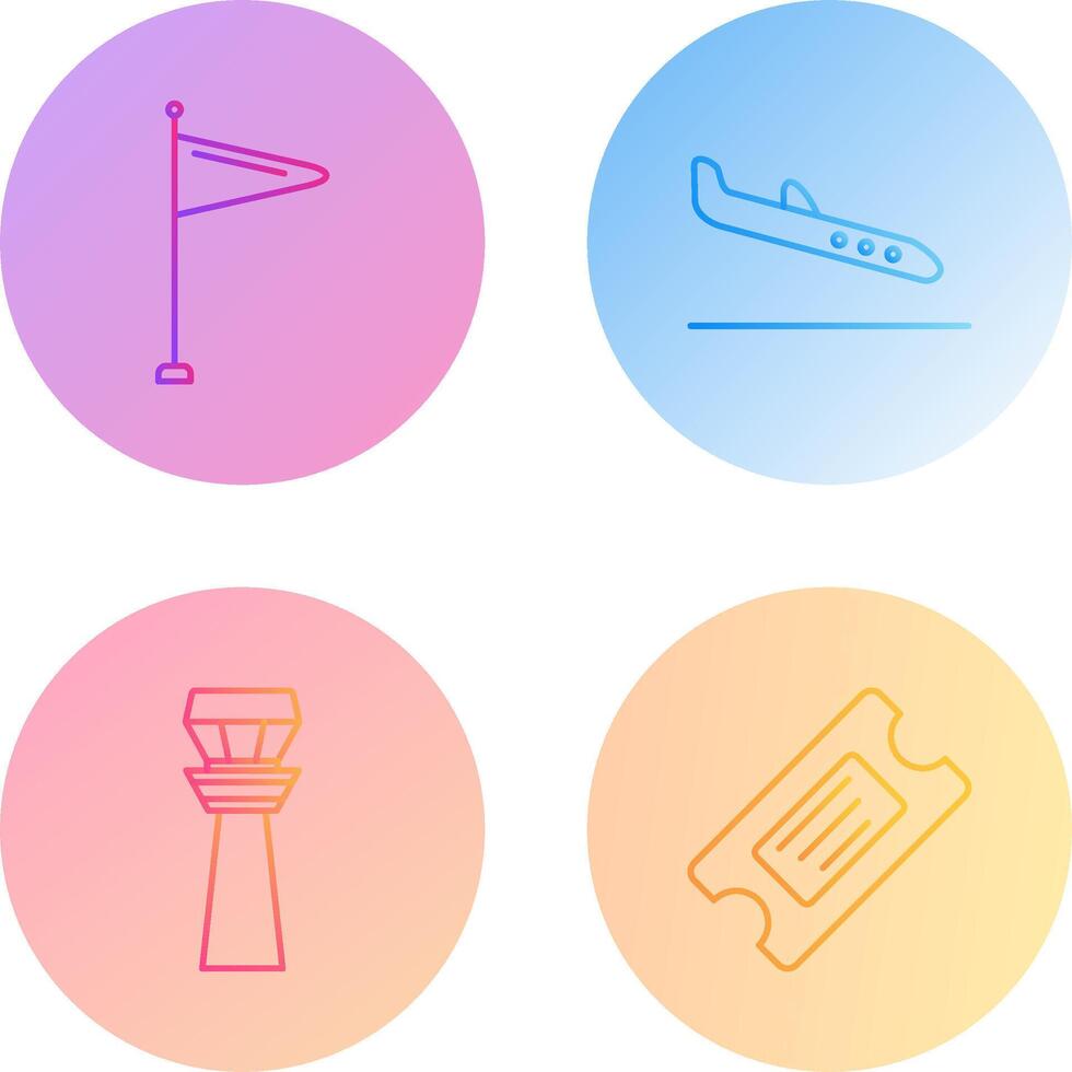 Wind Sign and Arrival Icon vector
