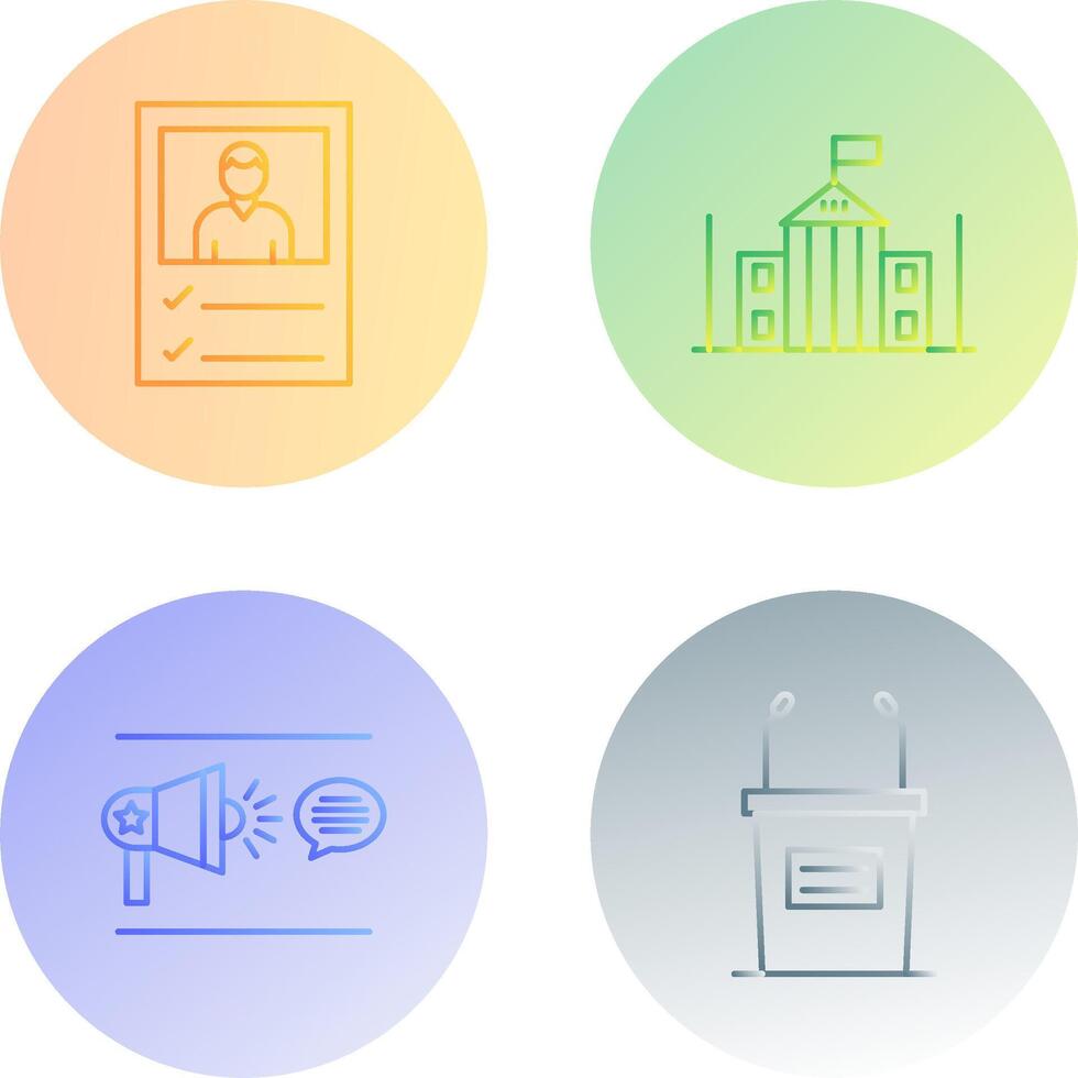 Ballot and Parliament Icon vector