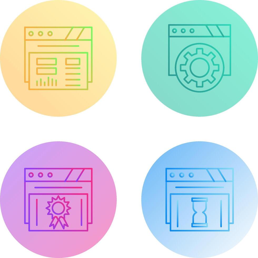 Dashboard and Browser Icon vector