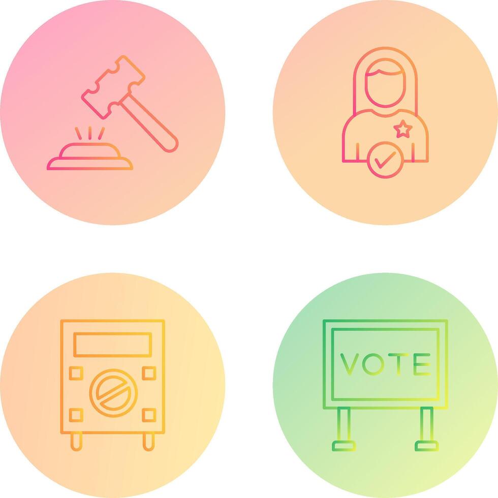 Gavel and Candidate Icon vector