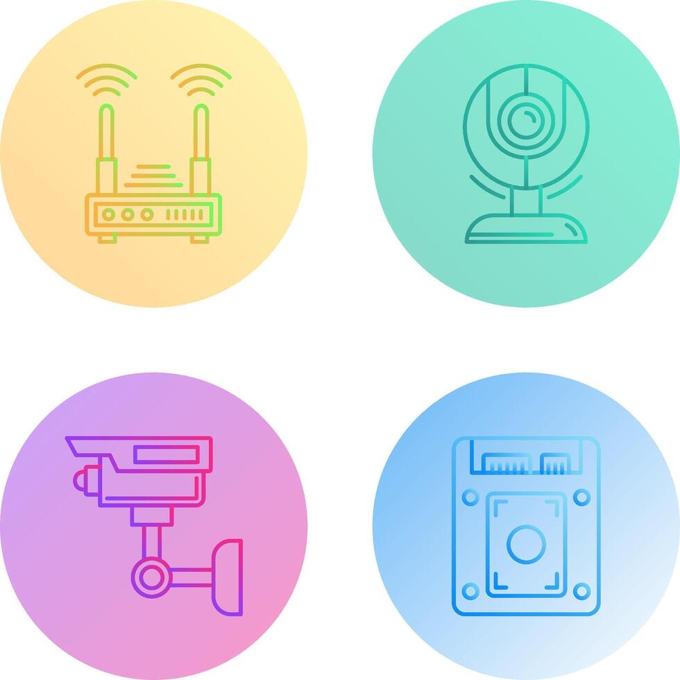 Router and Web Cam Icon vector