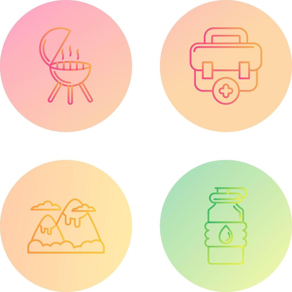 Bbq and First Aid Icon vector