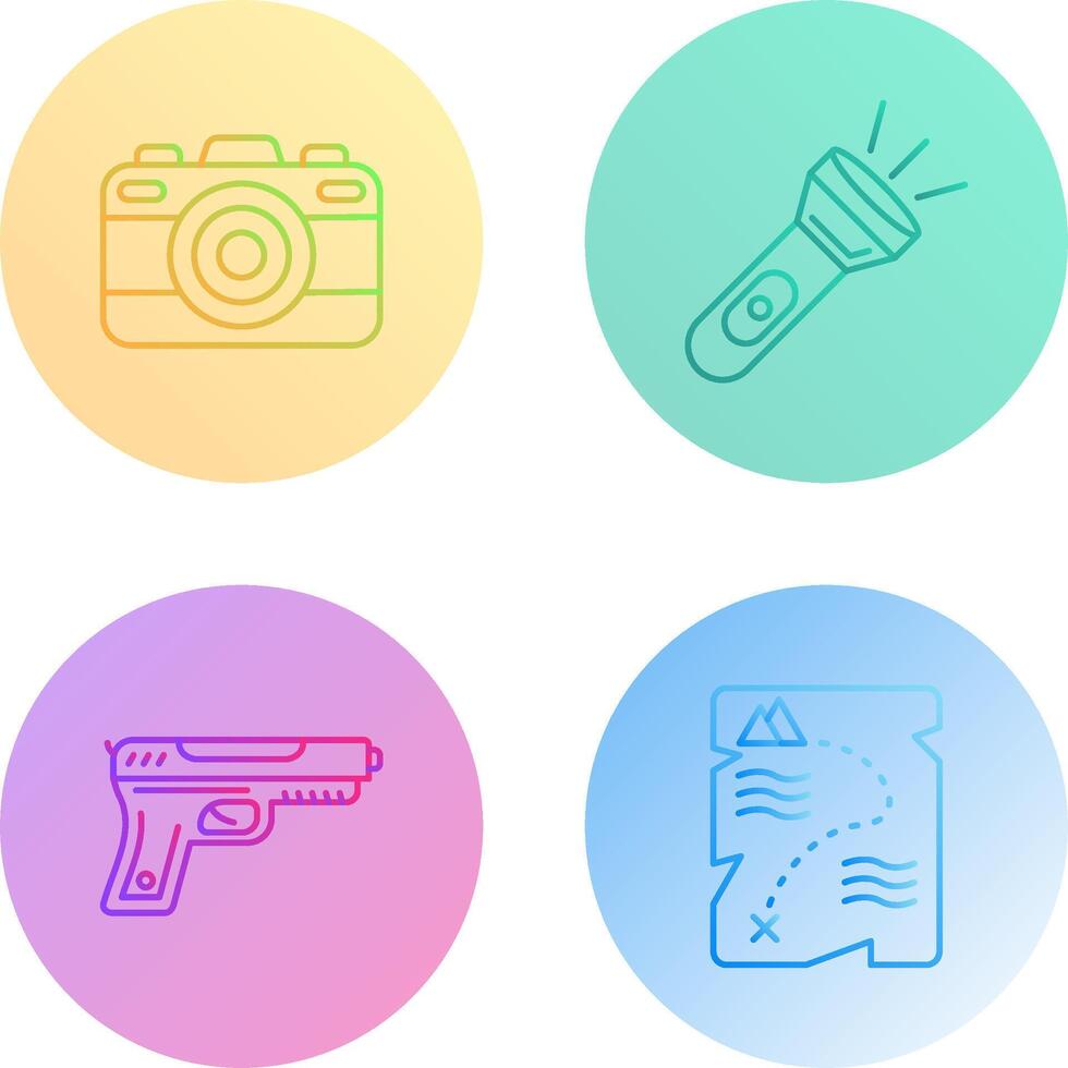 Camera and Flash Light Icon vector