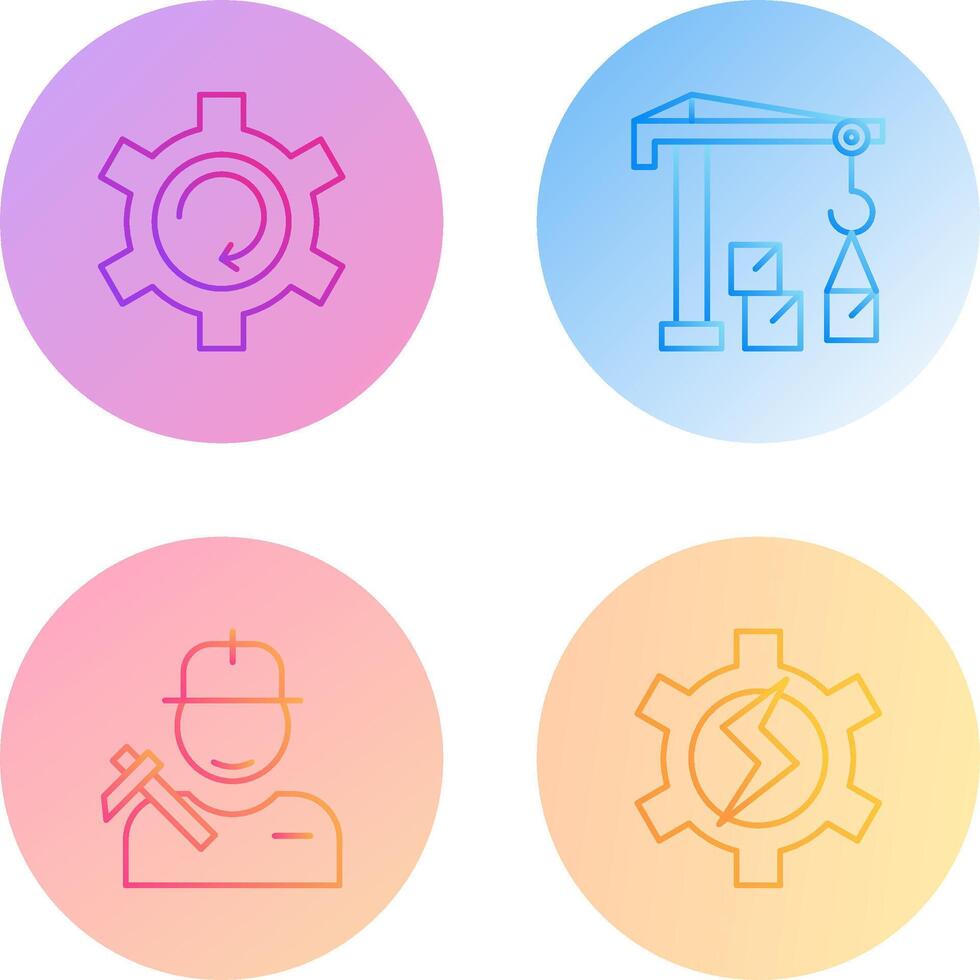 Upgrade and Robotic Arm Icon vector