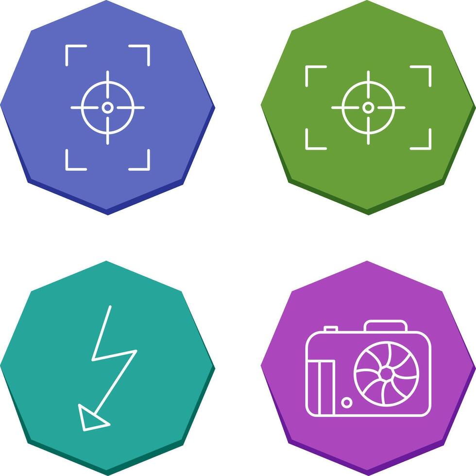 focus vertical and focus horizontal Icon vector