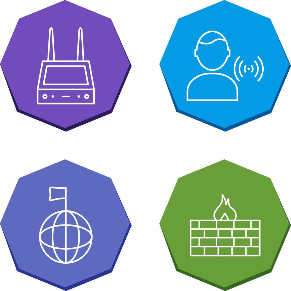 router and signal Icon vector