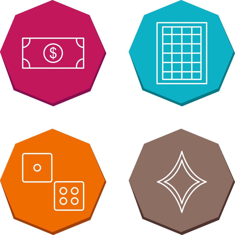 dollar bill and table of rates Icon vector