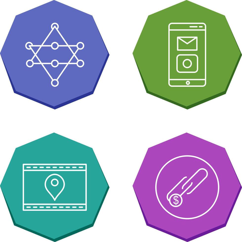 Networks and Mobile Applications Icon vector