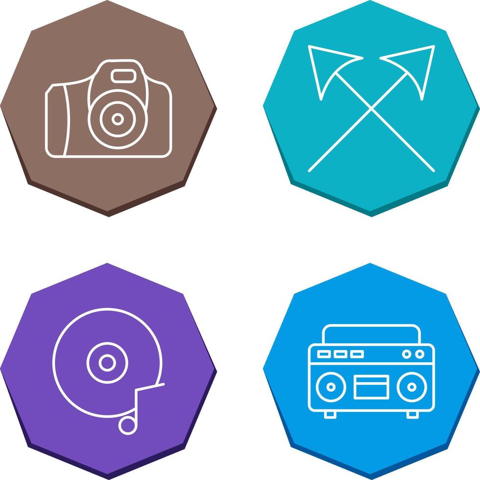 Camera and Arrows Icon vector