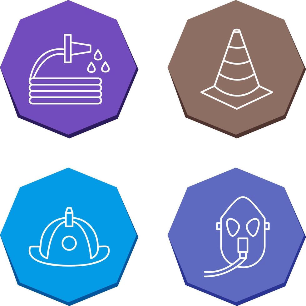 water hose and cone Icon vector