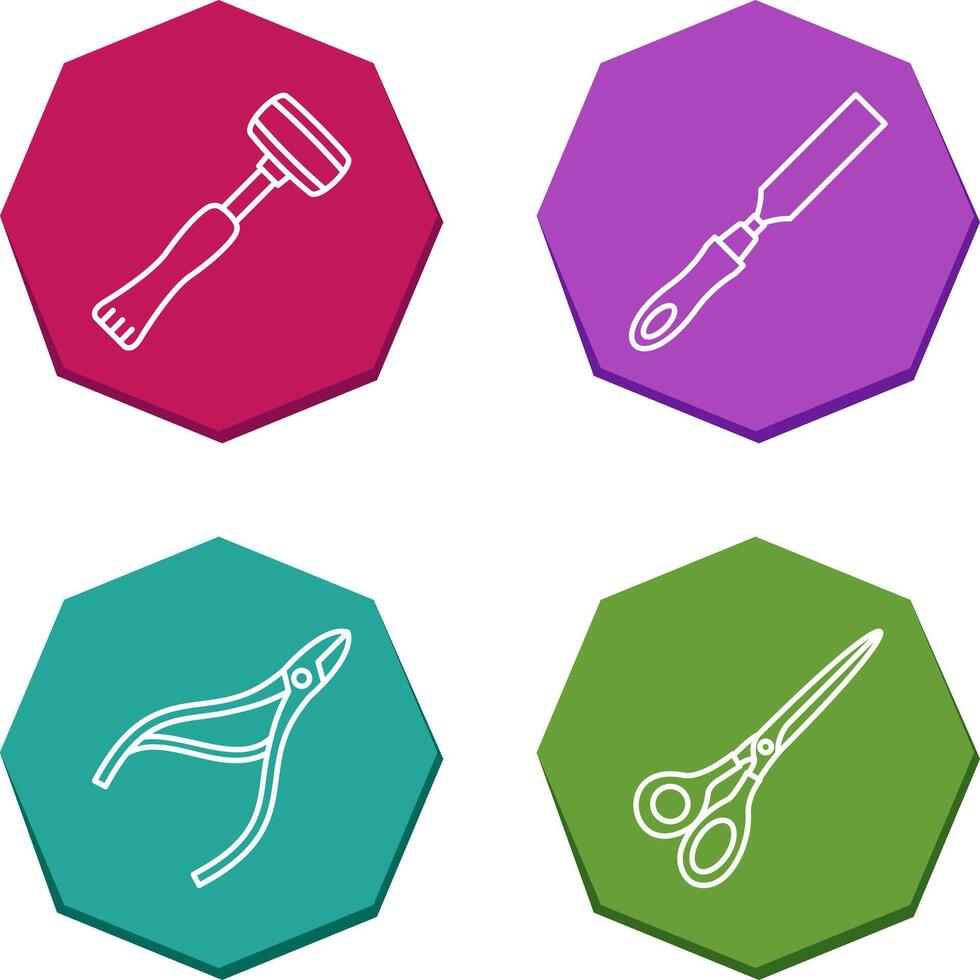 Sledgehmmer and Chisel Icon vector