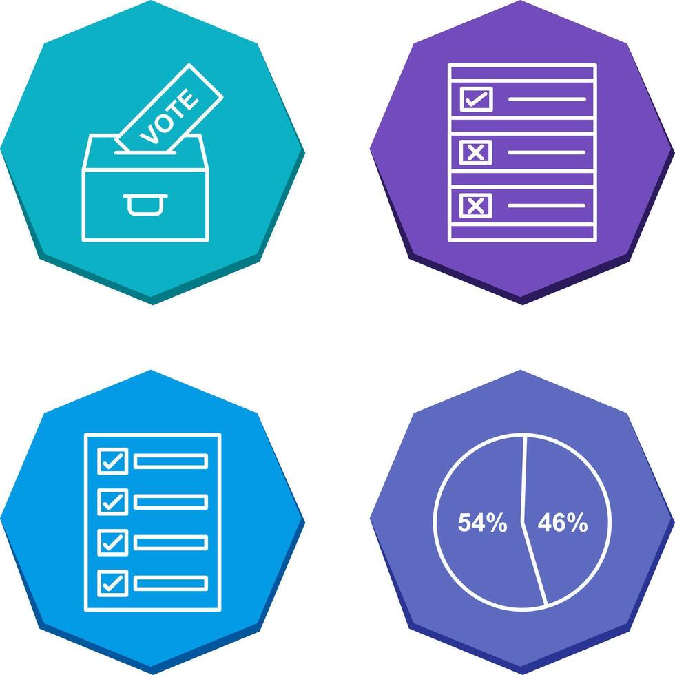 Casting Vote and Ballot Paper Icon vector