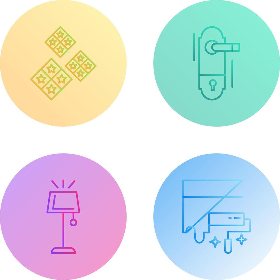 Tiles and Doorknob Icon vector