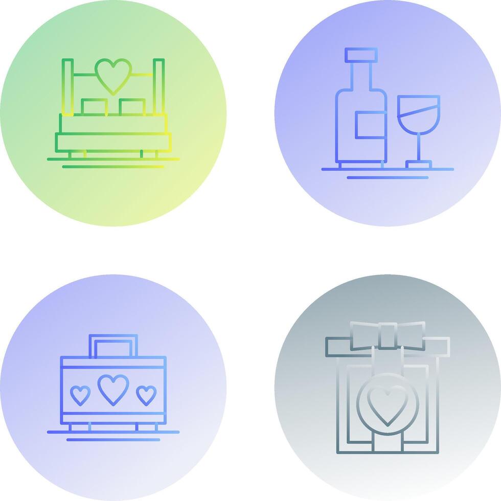 Double and Wine Bottle Icon vector
