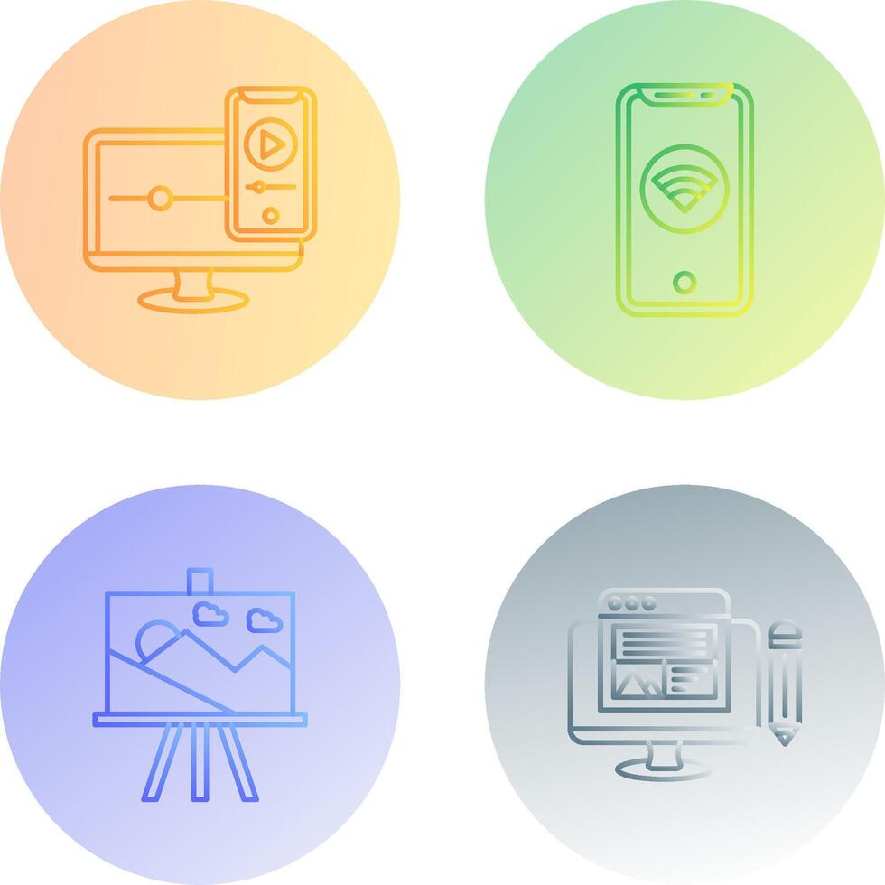 WIFI and Responsive Icon vector
