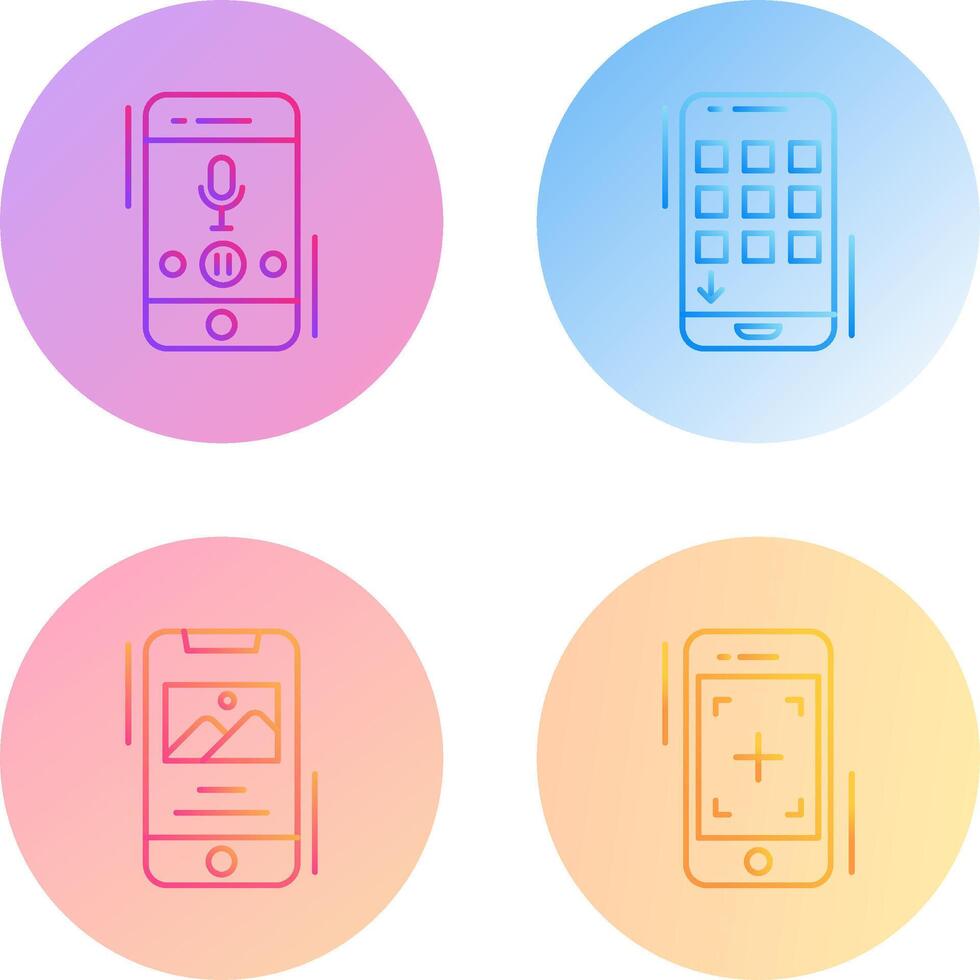 Voice Record and Device Icon vector