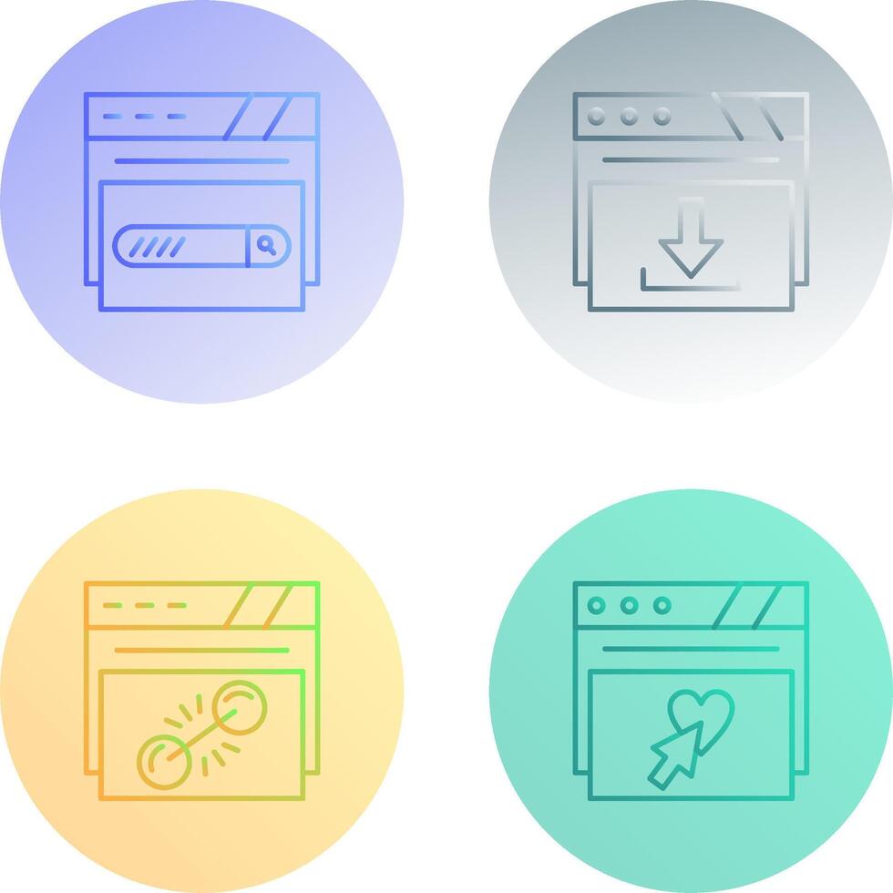 Search Bar and Download Icon vector