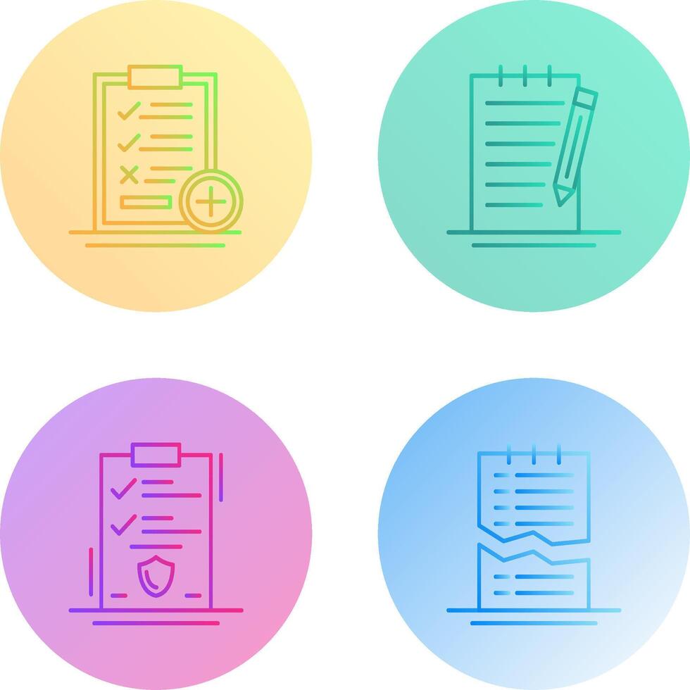 Medical Examination List and Check Up List Icon vector