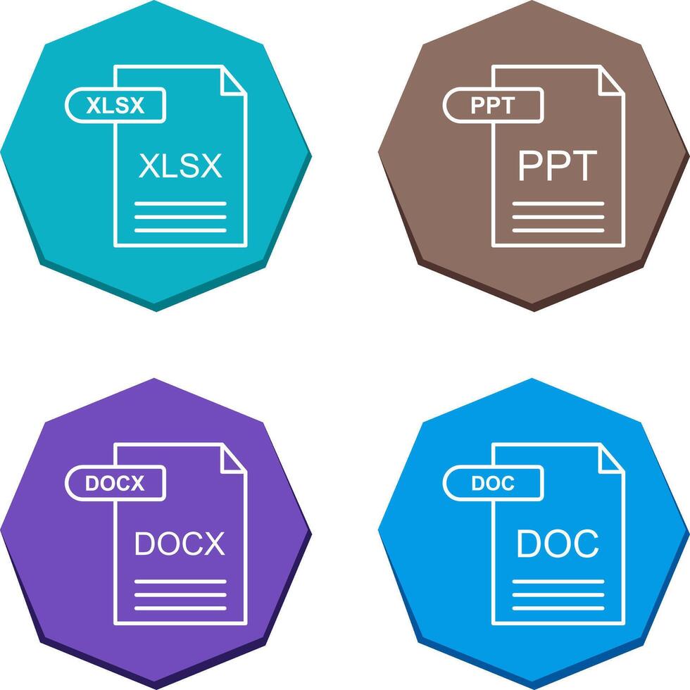 XLSX and PPT Icon vector