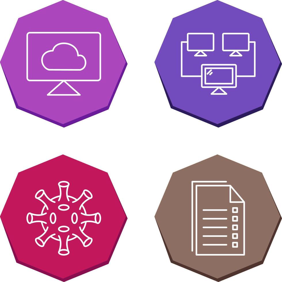 Cloud Systems and Connected Icon vector