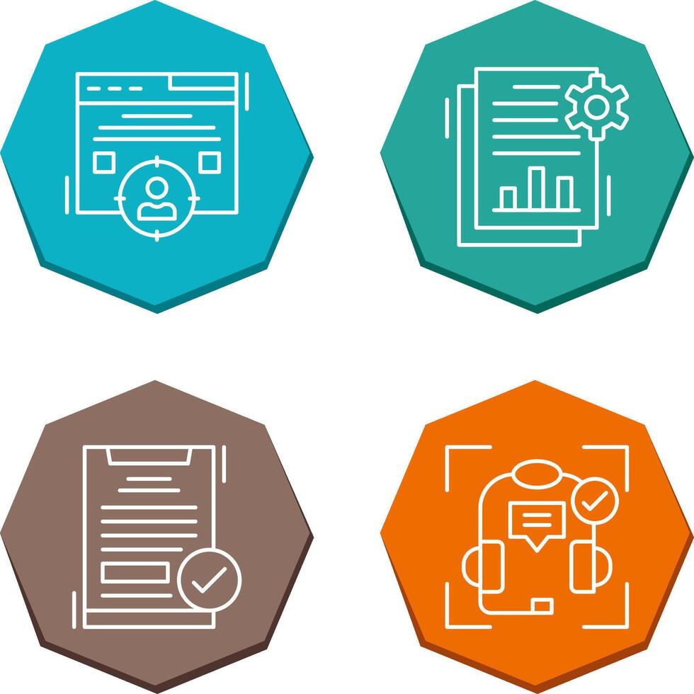 Target Audience and SEO Report Icon vector