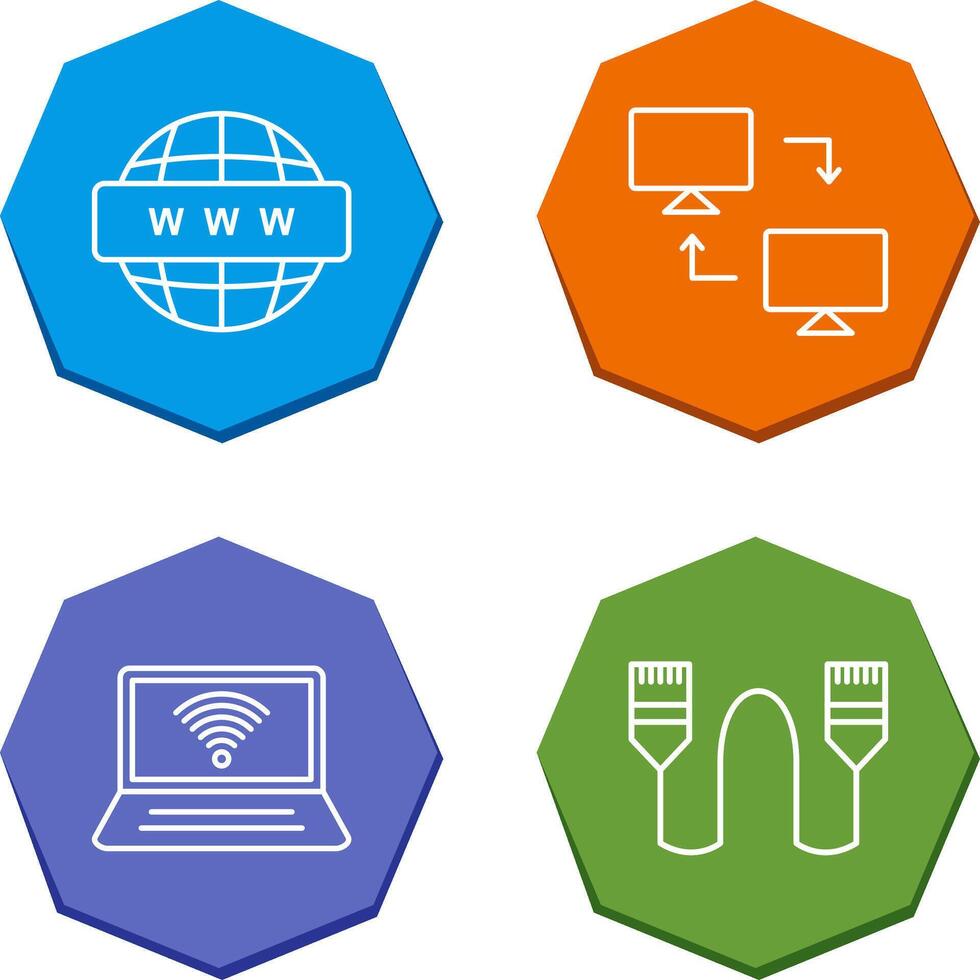 Sharing Systems and World Wide Icon vector