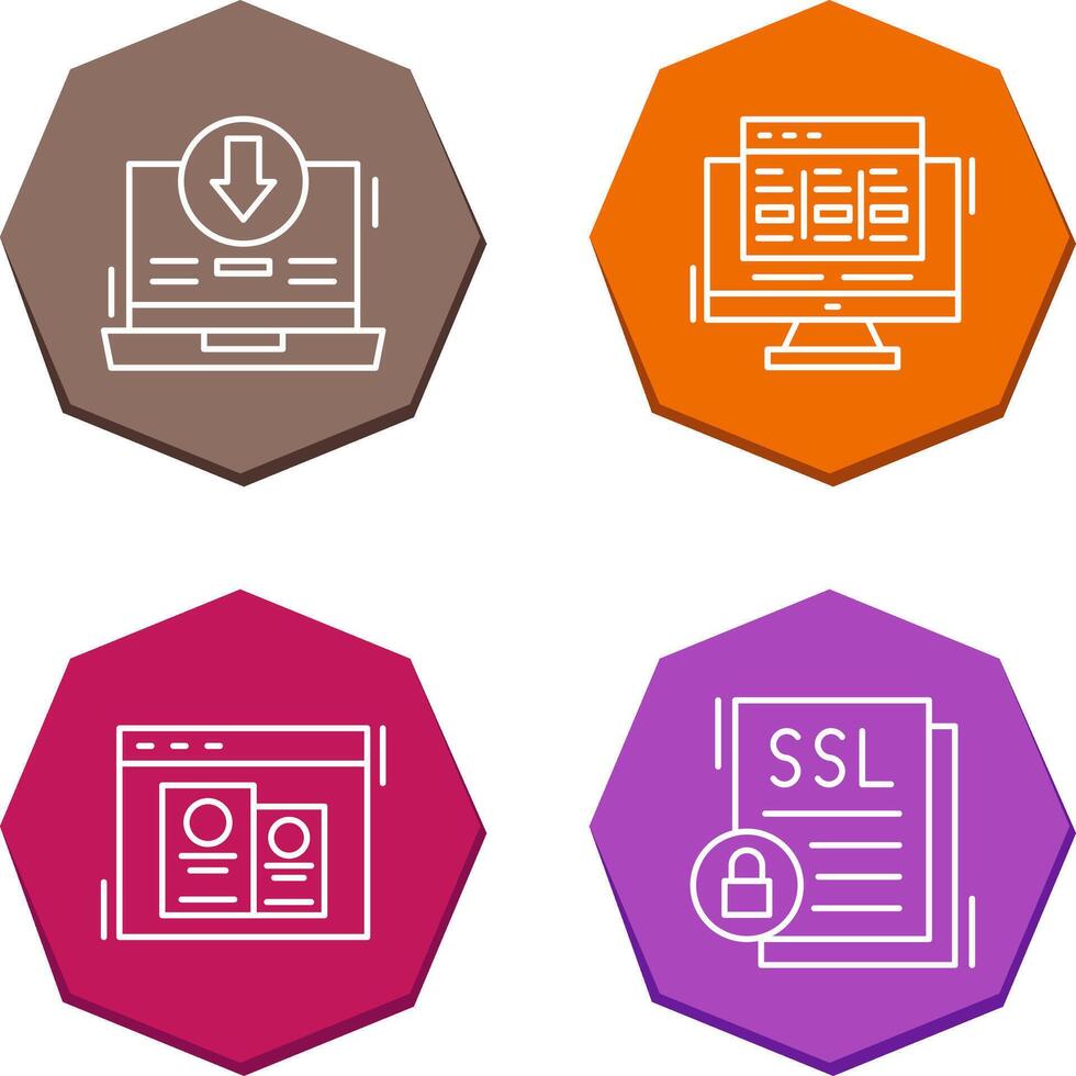 Downlaod and Layout Icon vector