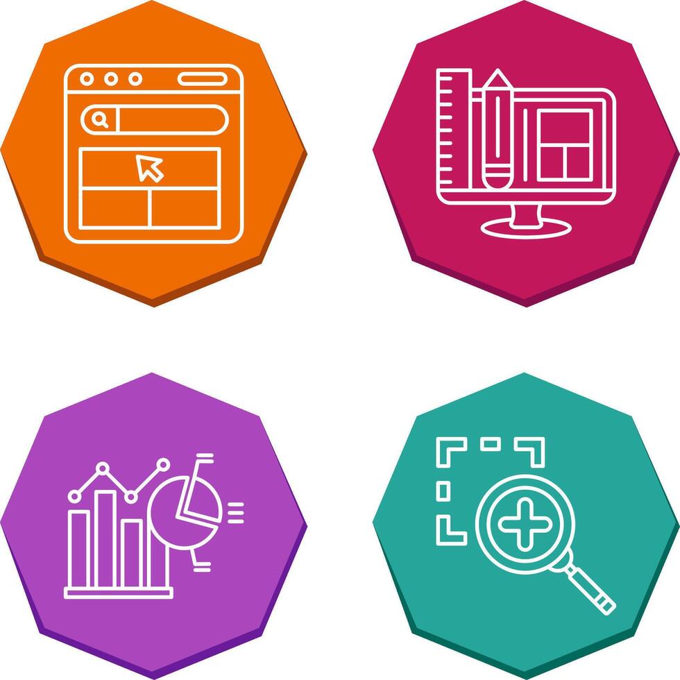 Website and Web Design Icon vector