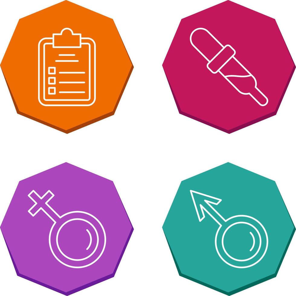 Diagnosis and Dropper Icon vector