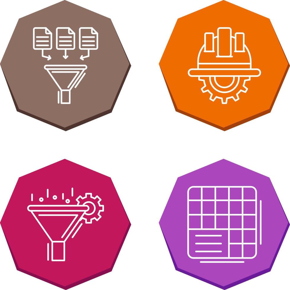 Data Collection and Engineering Icon vector