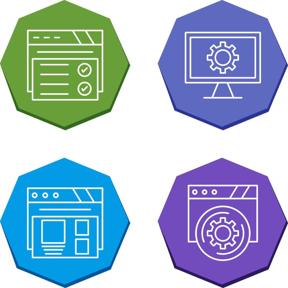 Web Browser and Monitor Screen Icon vector
