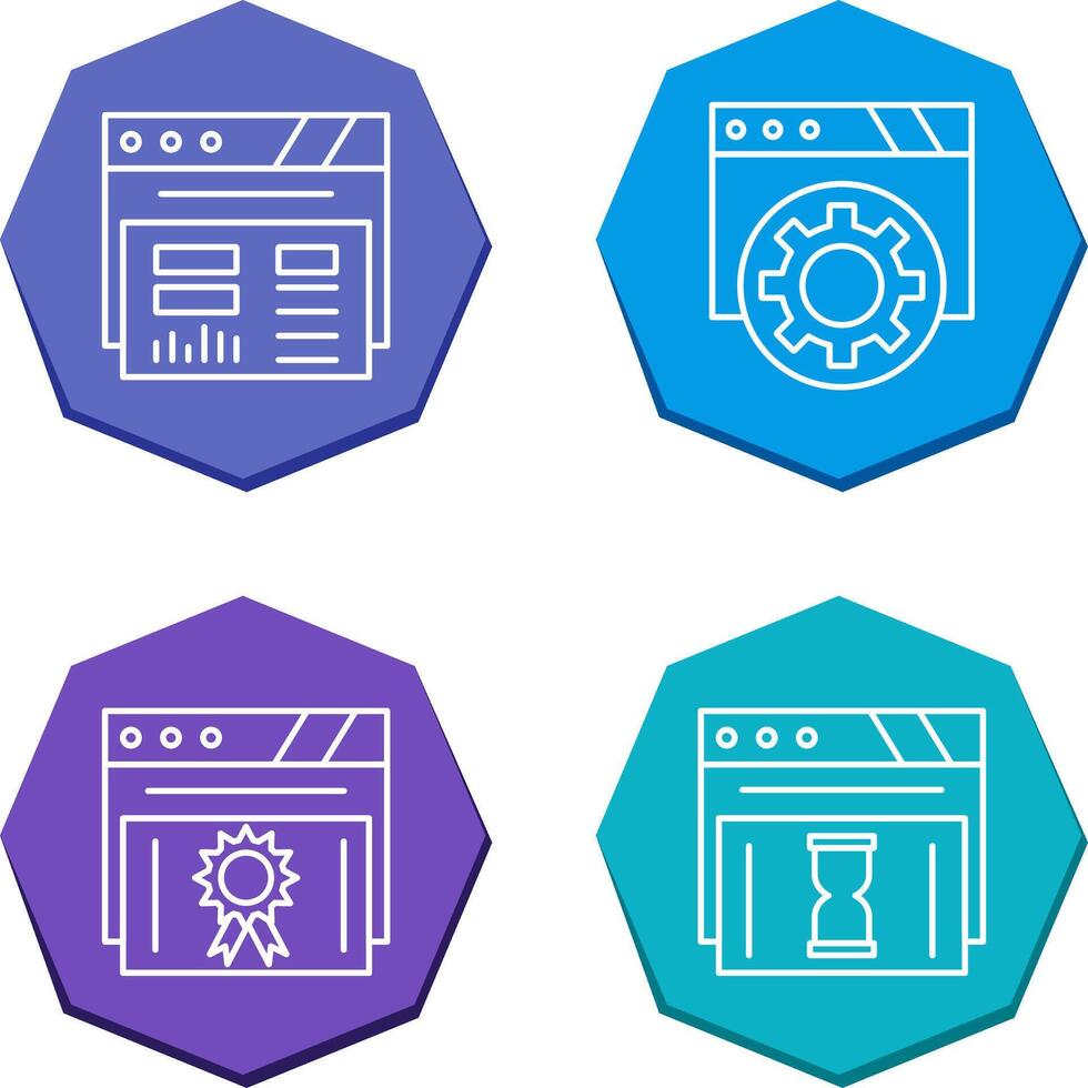 Dashboard and Browser Icon vector