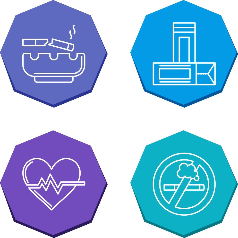 Broken Cigarette and Chewing Gum Icon vector