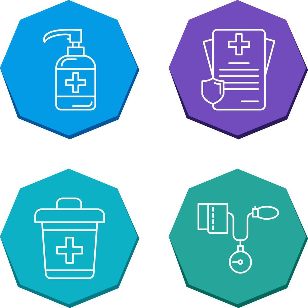 Sanitizer and Receipt Icon vector