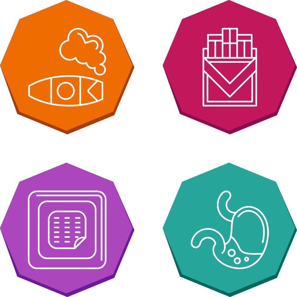 Cigar and Cigarette Pack Icon vector