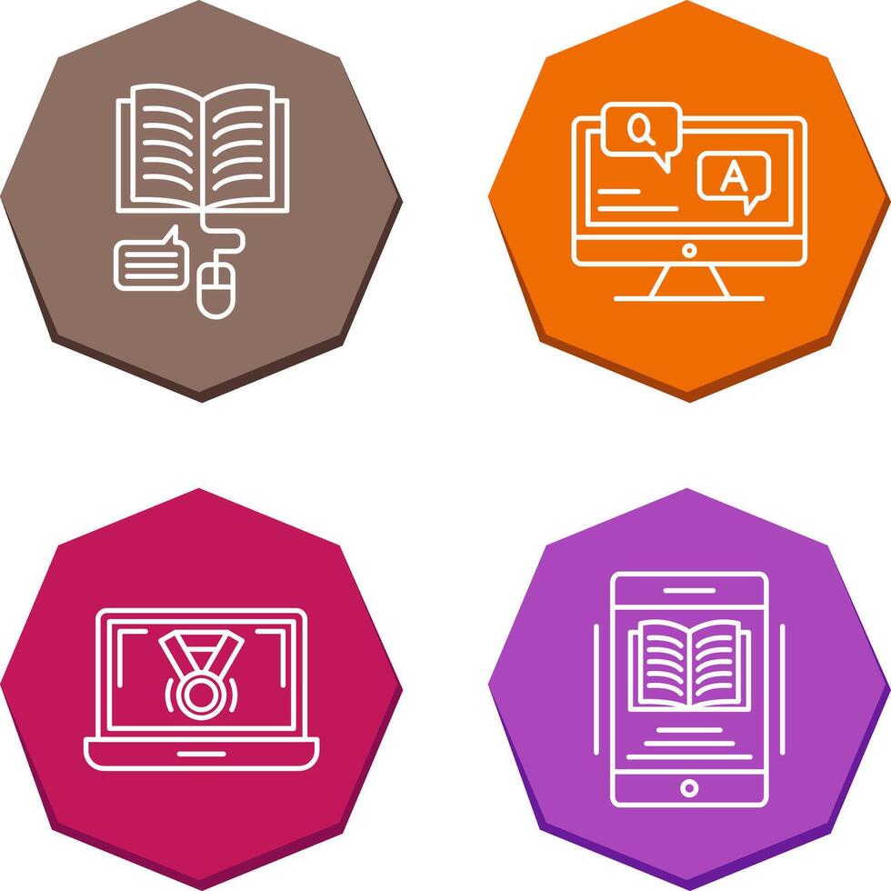 Online Learning and Faq Icon vector
