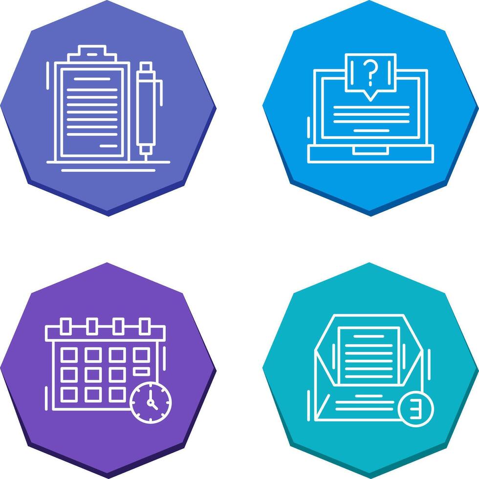 Contract and Question Icon vector