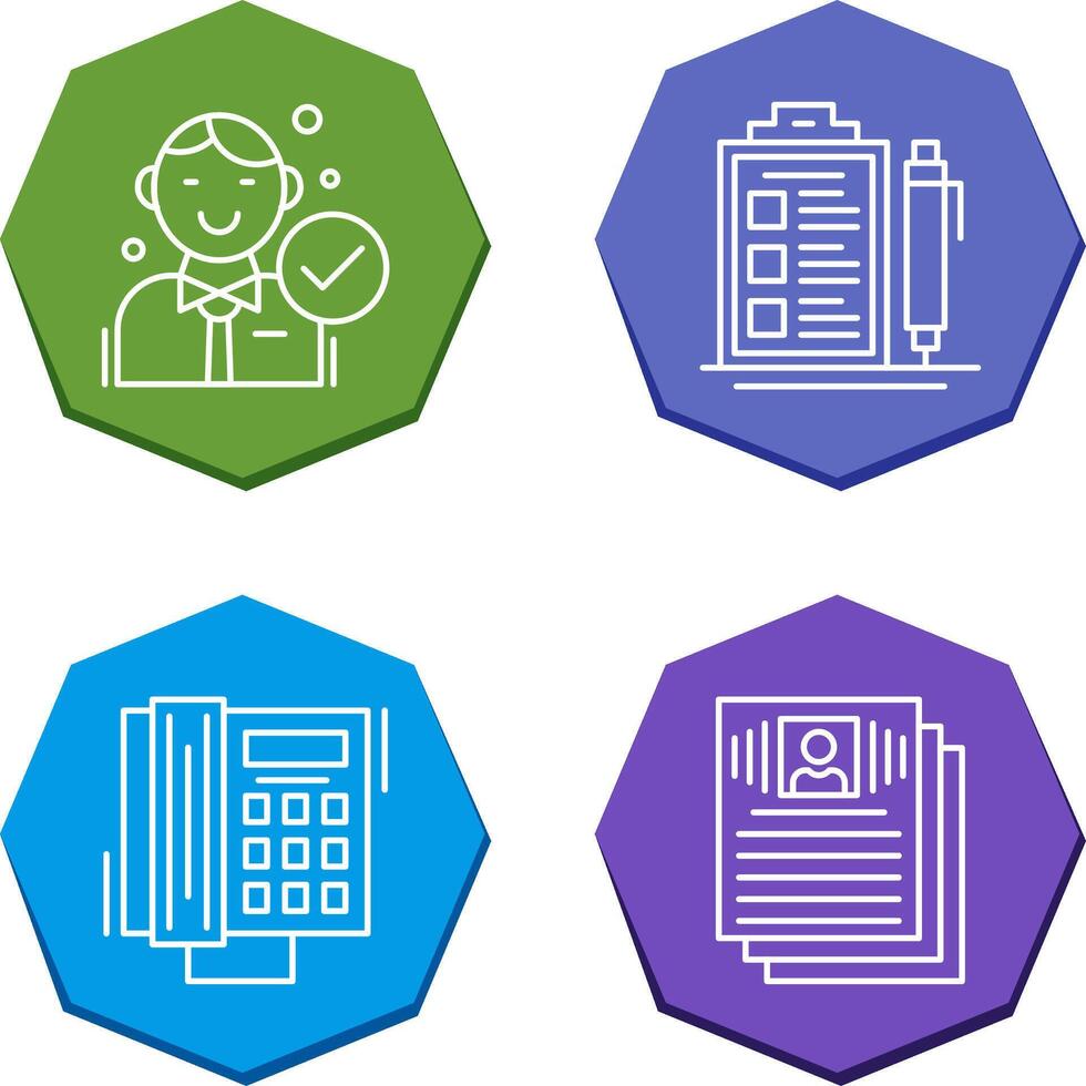 Hire and Check List Icon vector