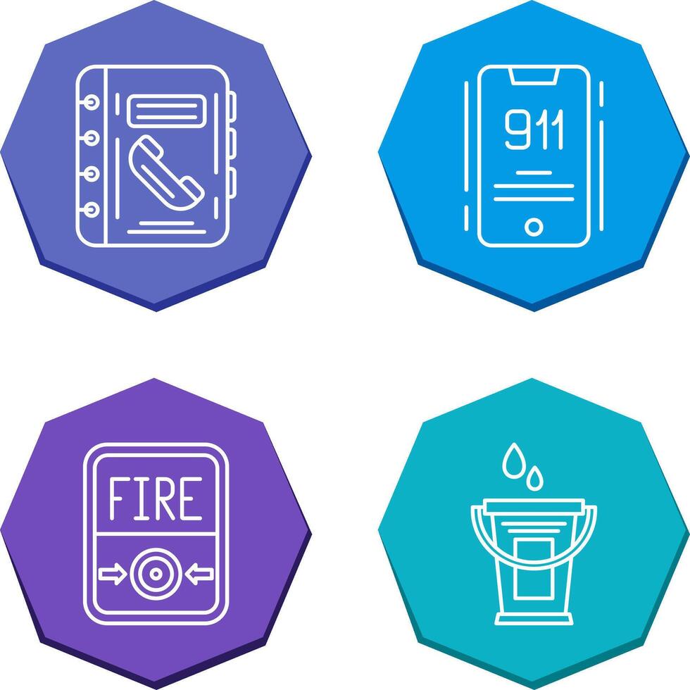 Phonebook and 911 Icon vector