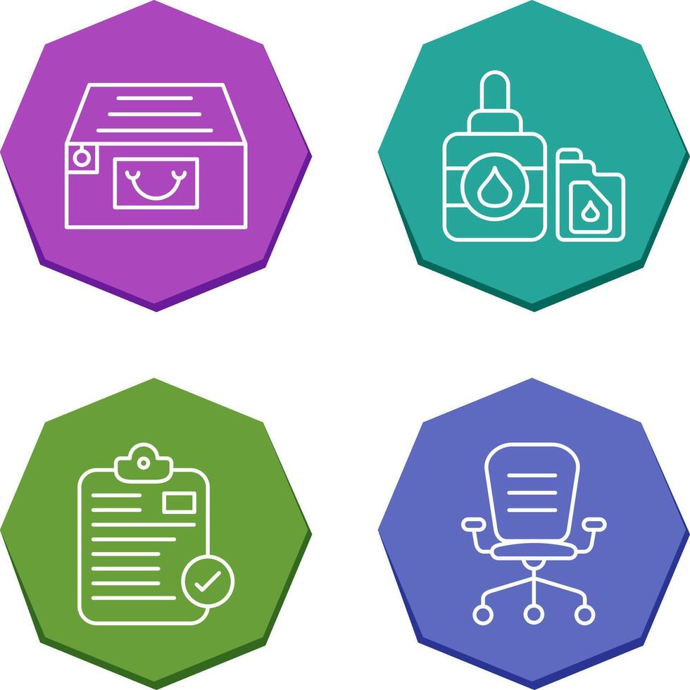 File Cabinet and Ink Cartridge Icon vector