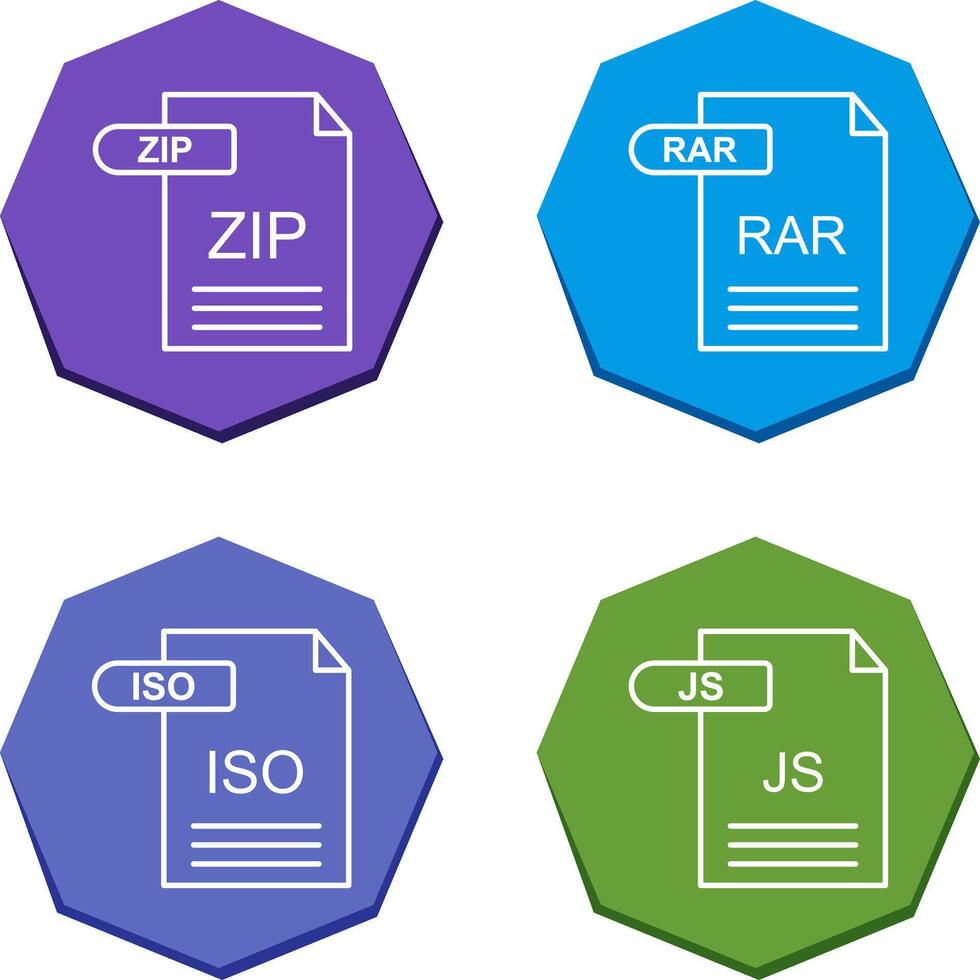 ZIP and RAR Icon vector