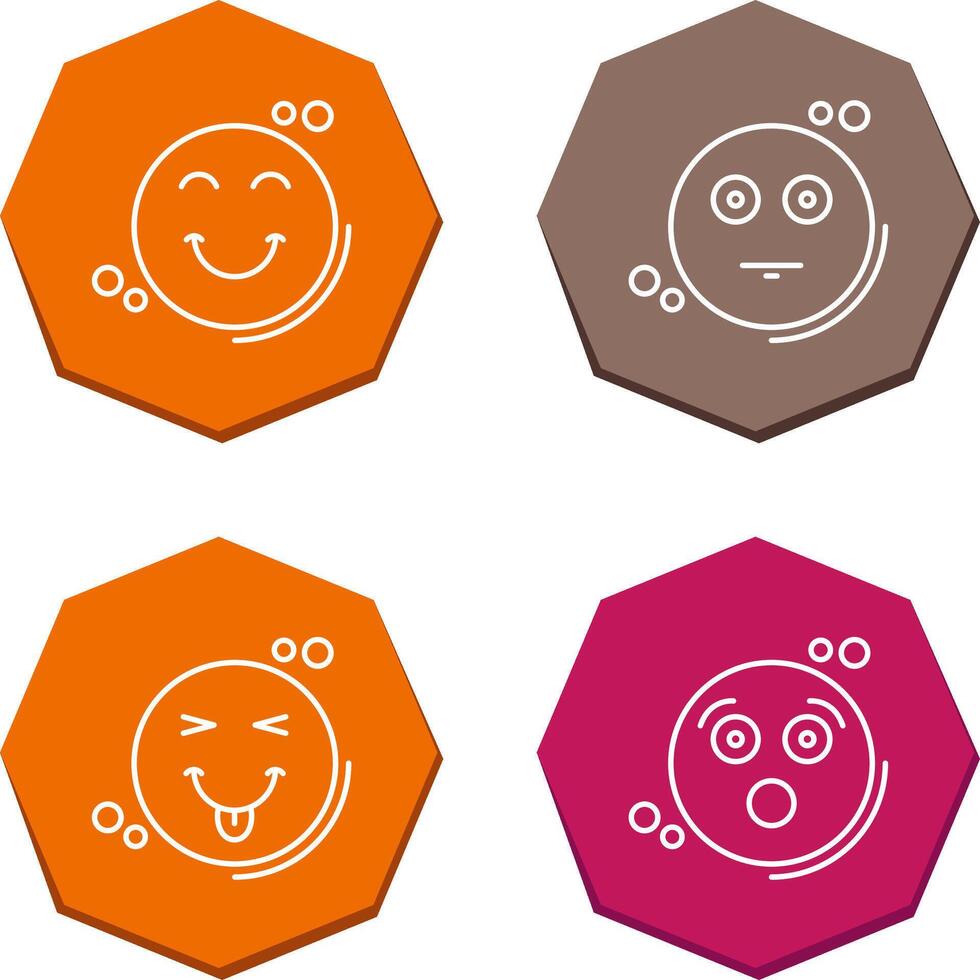 Smile and Neutral Icon vector