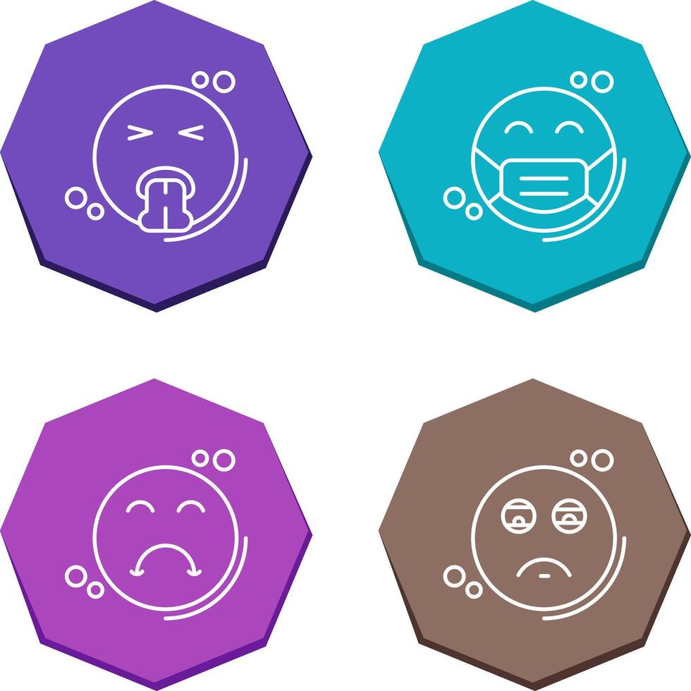 Vomit and Mask Icon vector