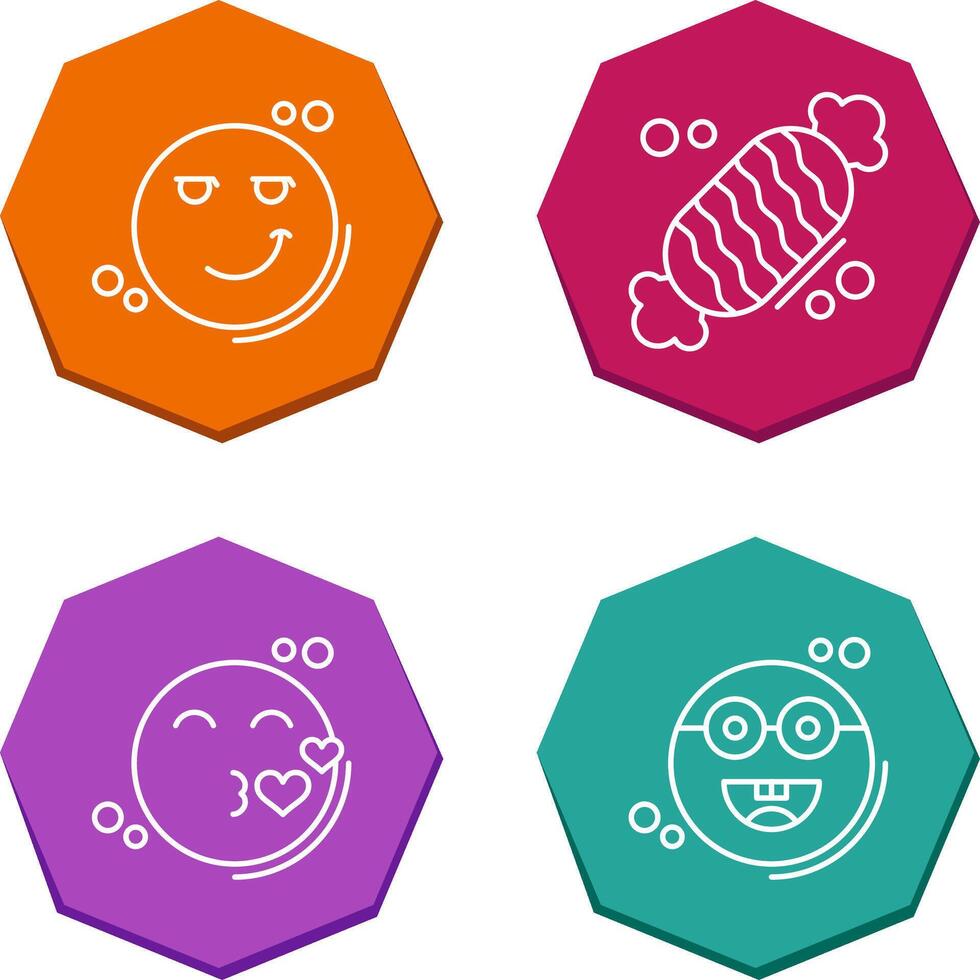 Smirk and Candy Icon vector